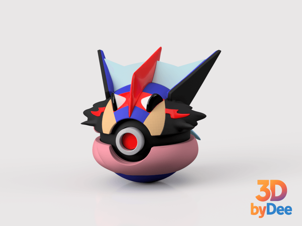 Ash-Greninja Poke Ball 3d model
