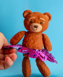 Teddy Bear In Movable Skirt 3d model