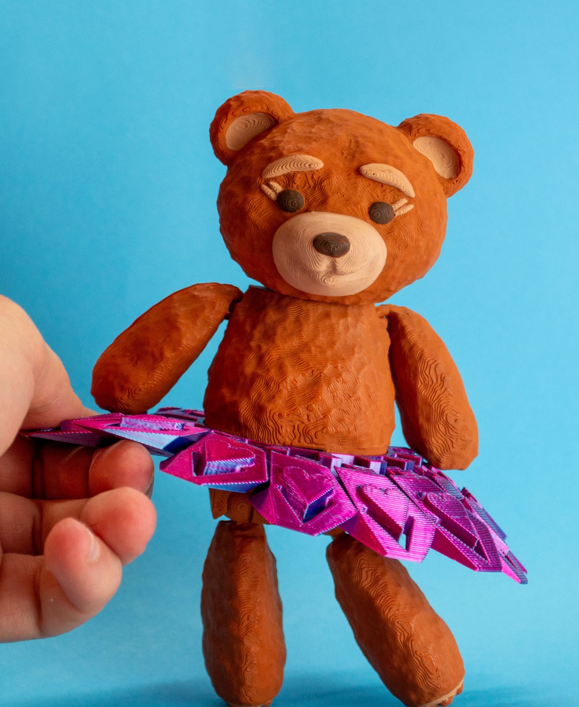 Teddy Bear In Movable Skirt 3d model