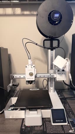 Stronger A1 mini handle with Creality spool weight gauge.stl 3d model