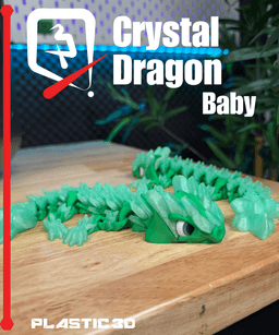 Baby Articulated Crystal Dragon 3d model