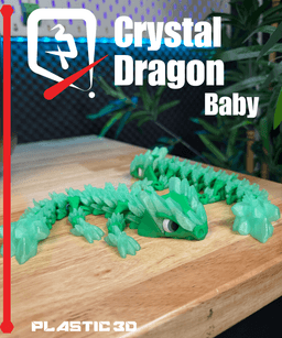 Baby Articulated Crystal Dragon 3d model