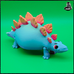 Stegosaurus Piggy Bank - separated parts 3d model