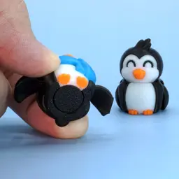 Tiny Penguin and Snowman 3d model