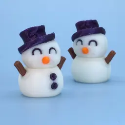 Tiny Penguin and Snowman 3d model