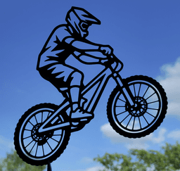 Mountain Bike Rider 2D Wall Art.3mf 3d model