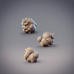Throwback - Curly Tail Shishi (Pre-supported) 3d model