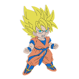 Goku Keychain 3D Print Design 3d model