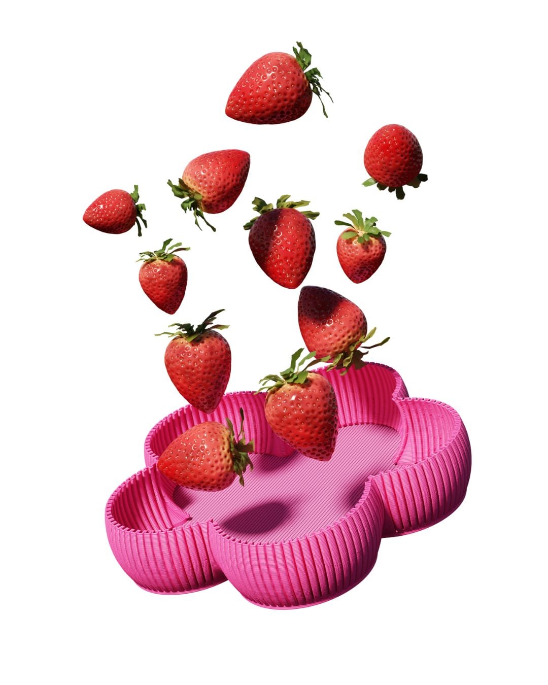 FLOWER PLATE LARGE STACKABLE 3d model