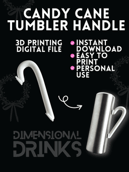 Candy Cane 3D Tumbler Handle 3d model