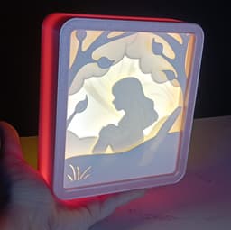 Estel’s Light – Symbolic Backlit Frame STL 3d model