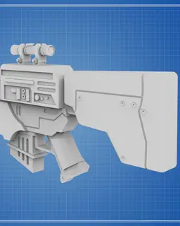 DH-X Heavy Blaster Rifle - Edge of the Empire 3d model