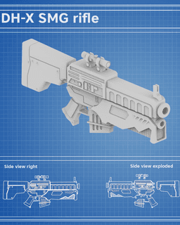DH-X Heavy Blaster Rifle - Edge of the Empire 3d model