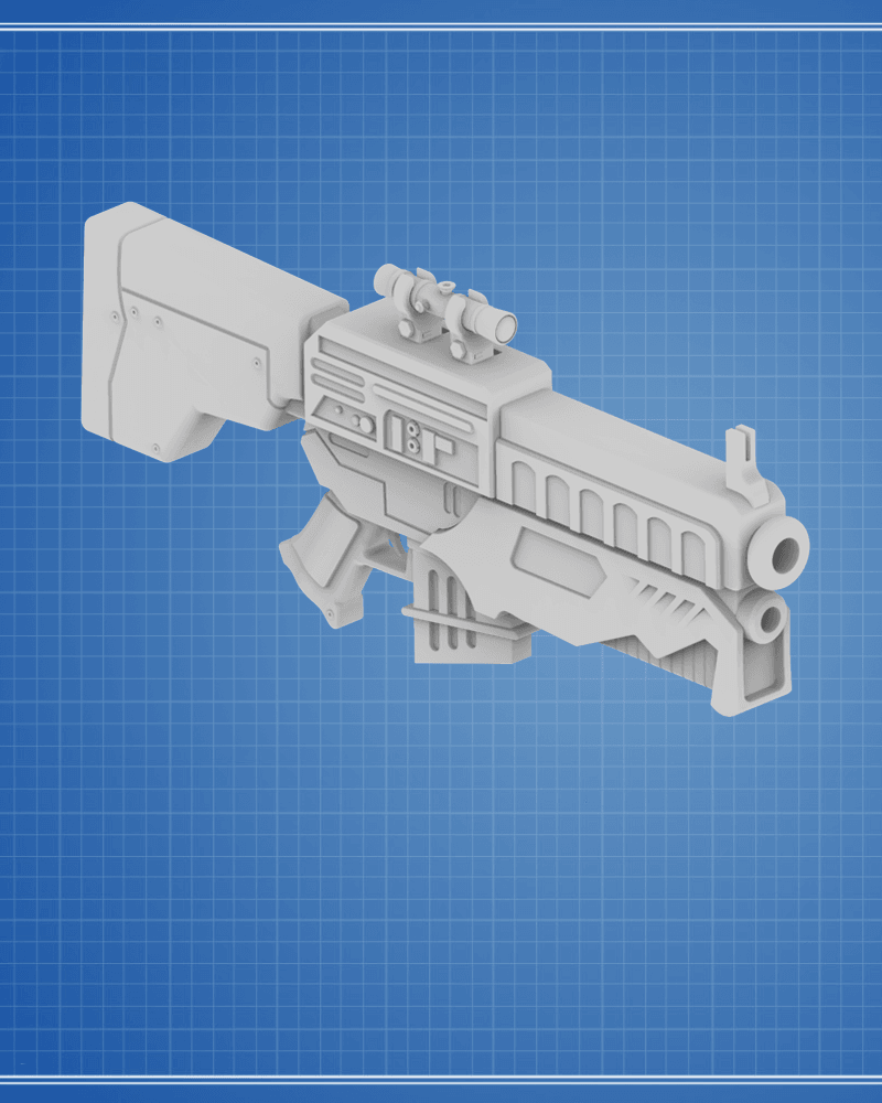 DH-X Heavy Blaster Rifle - Edge of the Empire 3d model