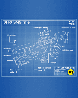 DH-X Heavy Blaster Rifle - Edge of the Empire 3d model