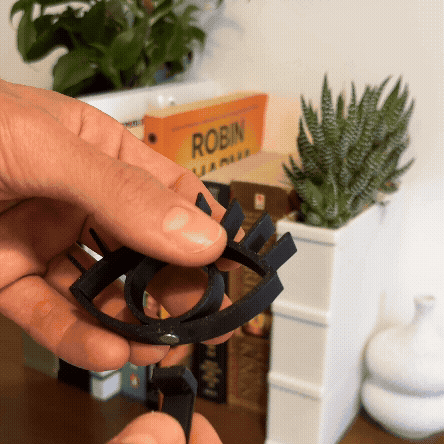 3D Printed Evil Eye Reading Ring + Magnetic Bookmark – Functional Book Accessory Set 3d model