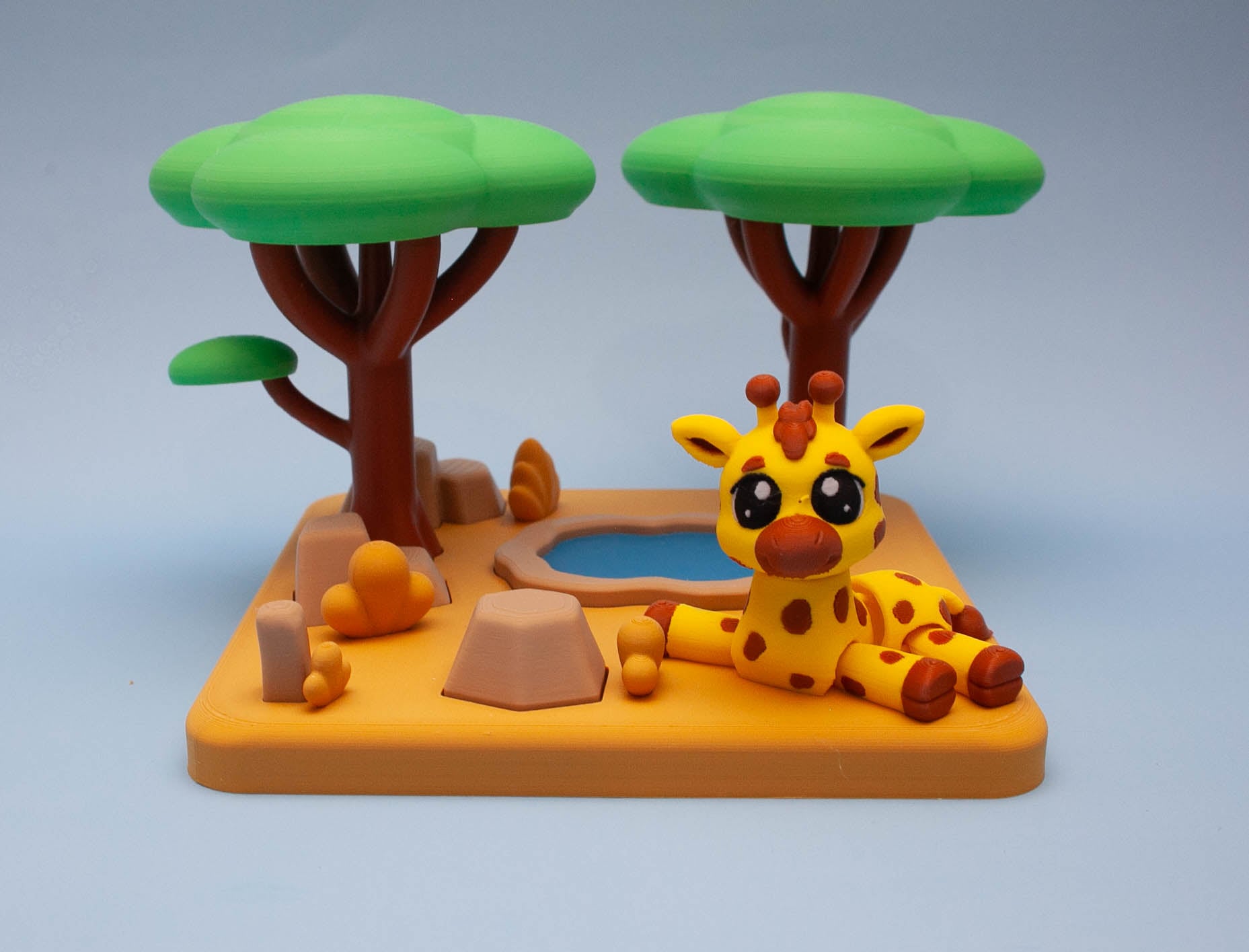 Giraffe Savanna 3d model
