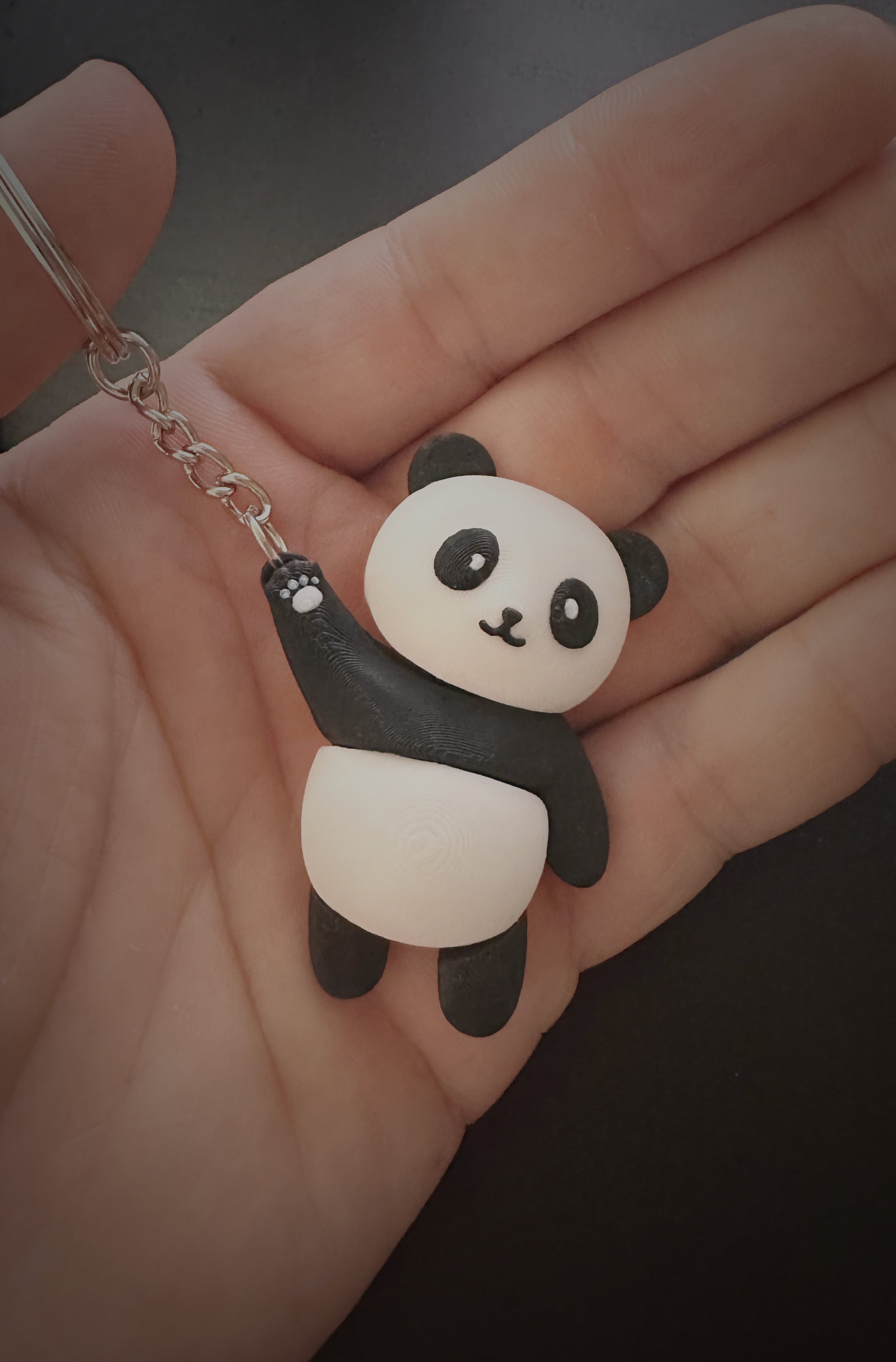 Cute Articulated Panda Keychain 3d model