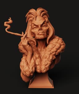 Cruel Fashionista Bust STL | Villain 3D Print | Fan Art 3d model
