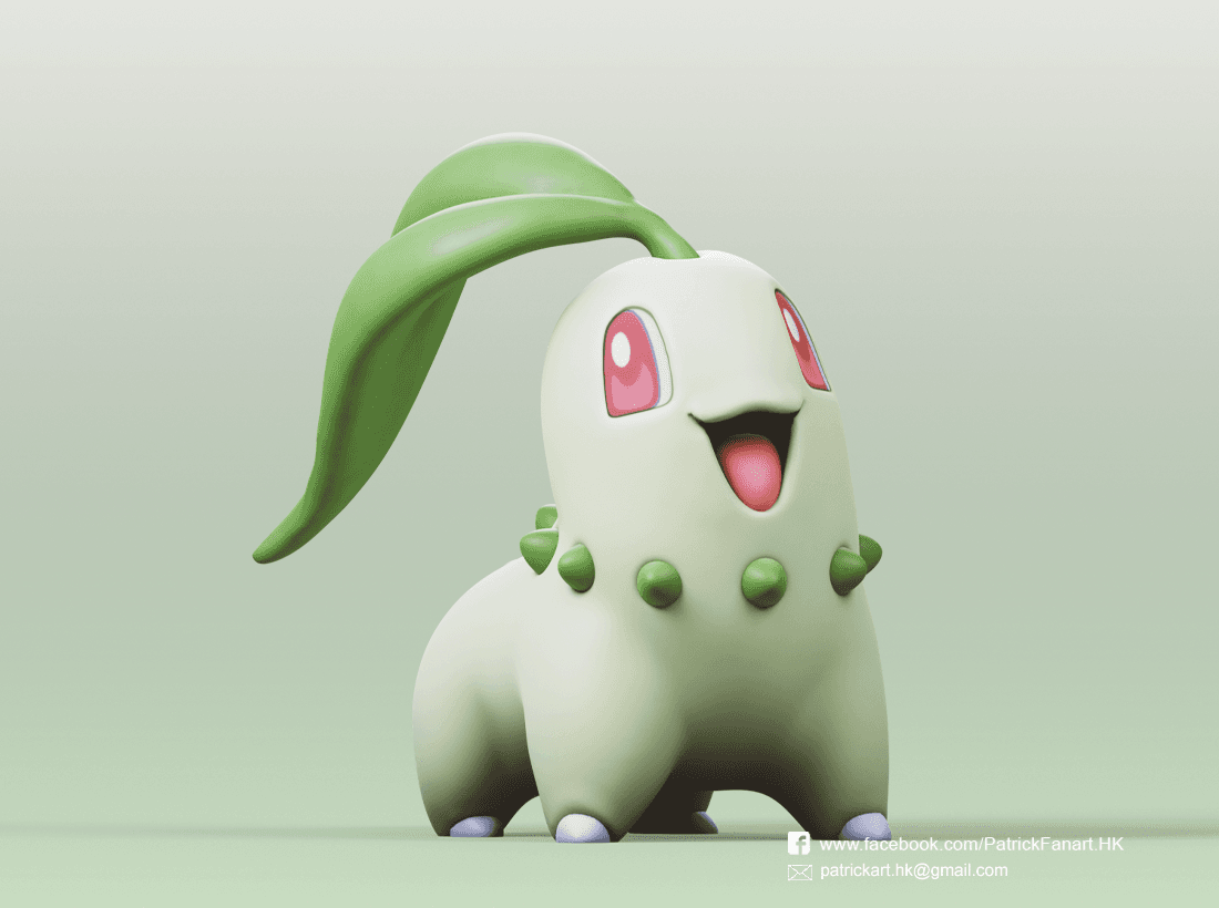 Chikorita(Pokemon) 3d model