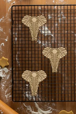 Elephant Cookie Cutter, Biscuit Cutter 3d model