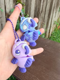 Angler Fish Set (Cute+Creepy+Keychain) 3d model