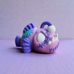 Angler Fish Set (Cute+Creepy+Keychain) 3d model