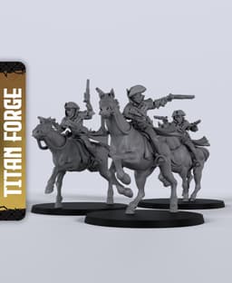 Mounted Highwaymen - With Free Dragon - 5e DnD Inspired for RPG and Wargamers 3d model