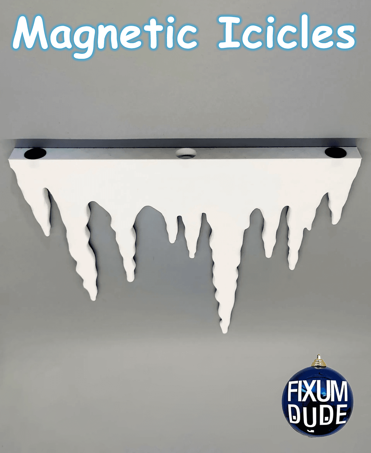 Magnetic (or stick on) Icicle decoration for doors or windows 3d model