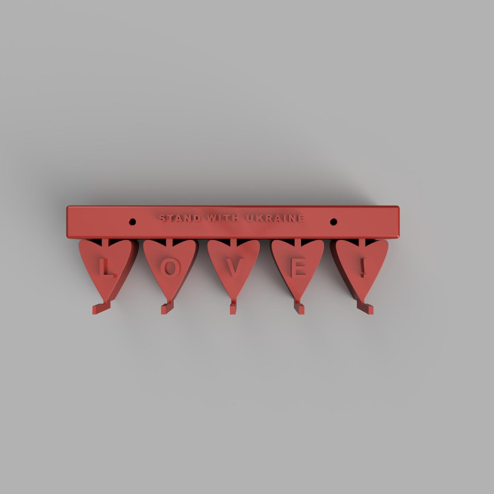 Valentine Heart Kitchen Wall Hanger 3d model