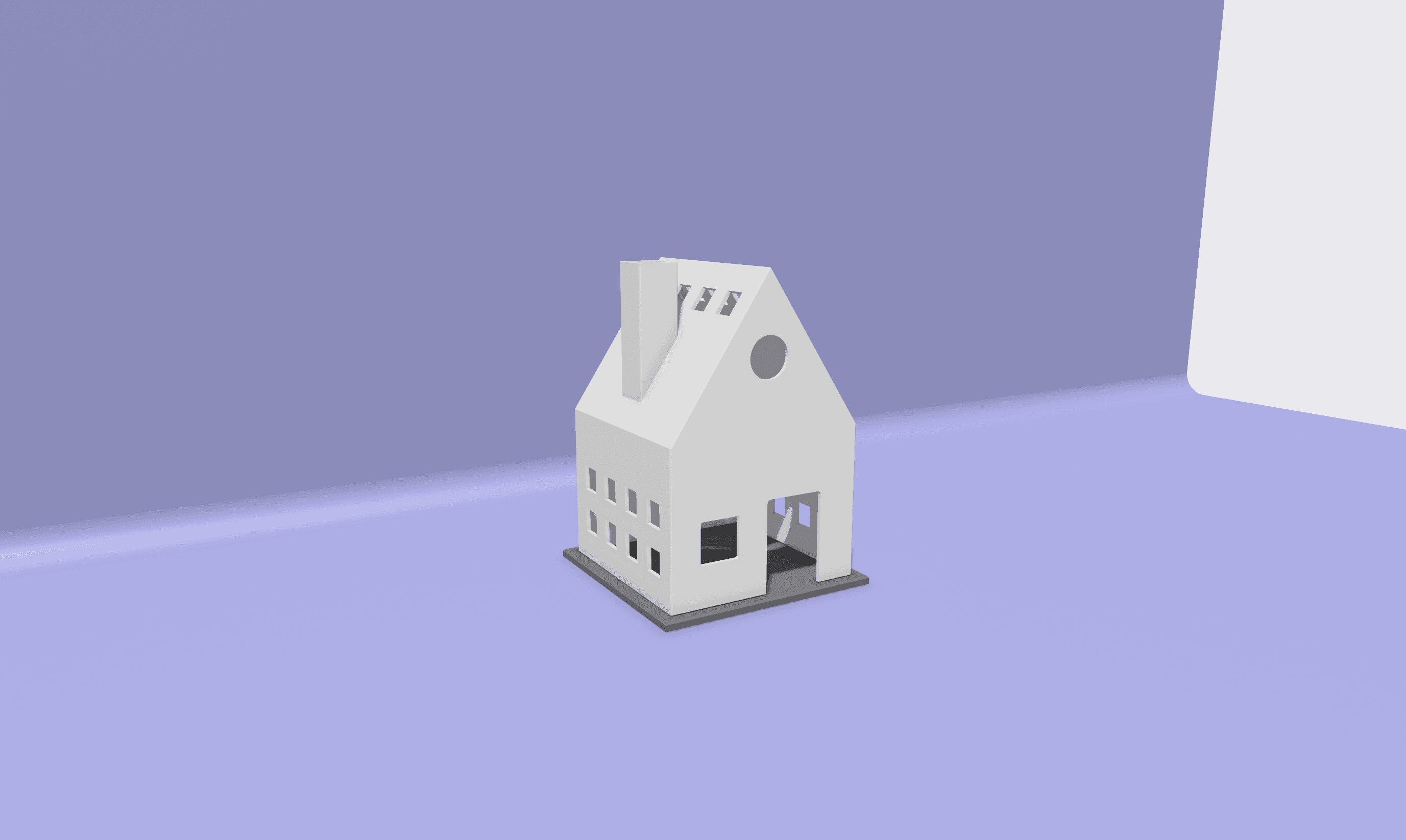 Tealight House candle 3d model
