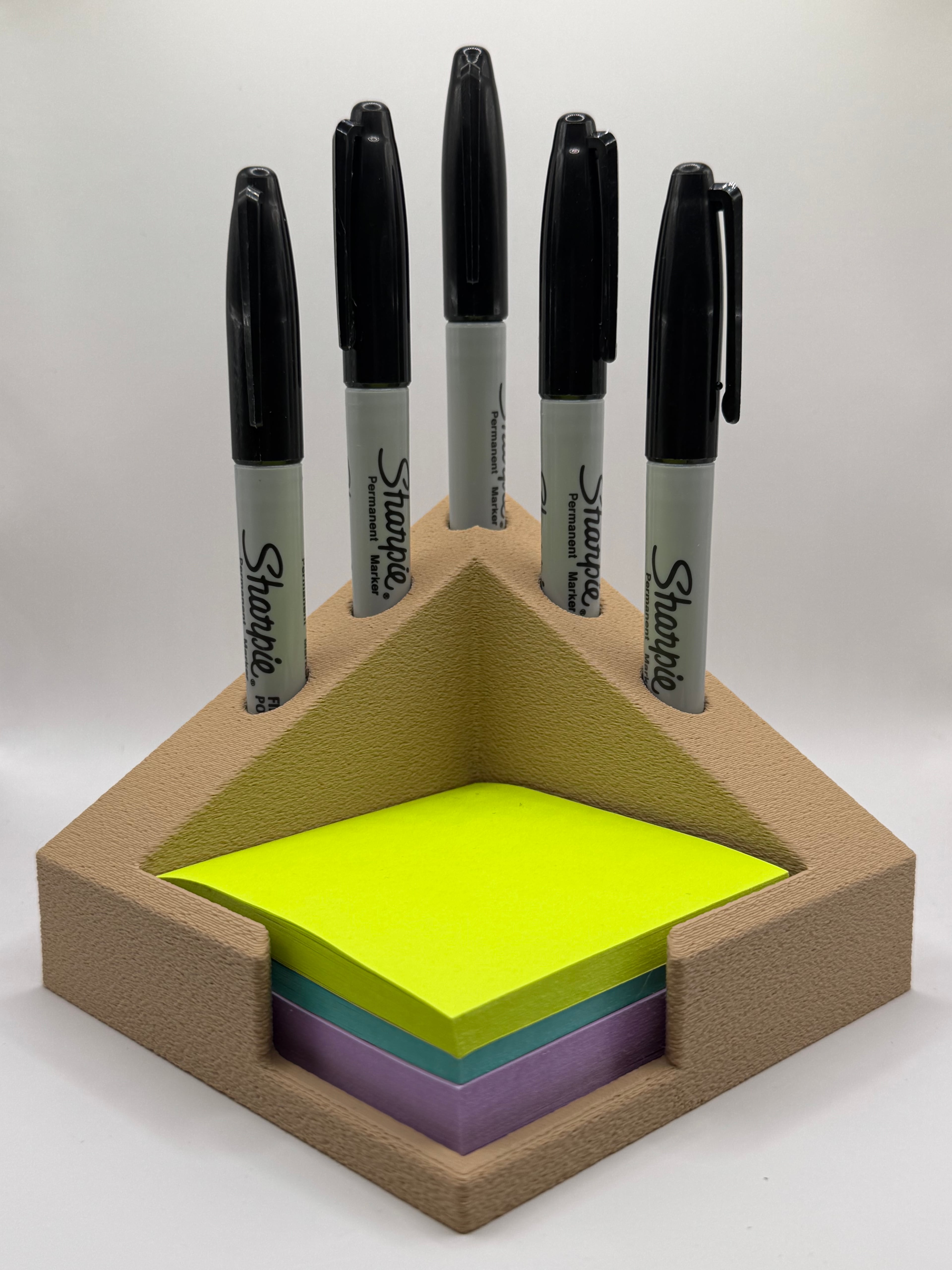 Post-It Sticky Note Sharpie Marker Holder 3d model