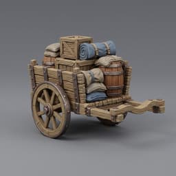 Iris and Orin - Supply Cart STL - Caravan Essentials 3d model