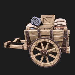 Iris and Orin - Supply Cart STL - Caravan Essentials 3d model