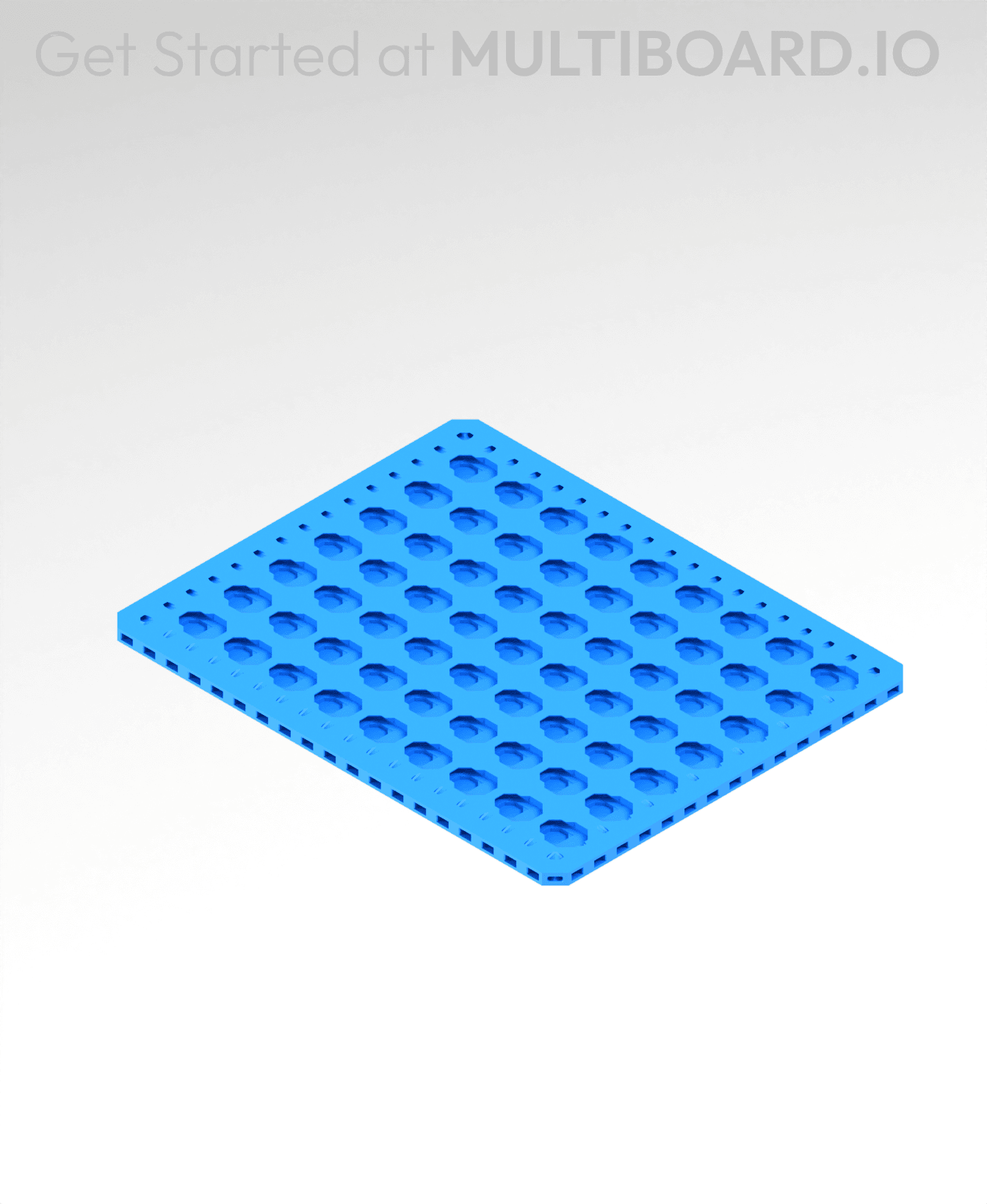 8x10 MU - Point Hole MU - MultiBoard Plate 3d model