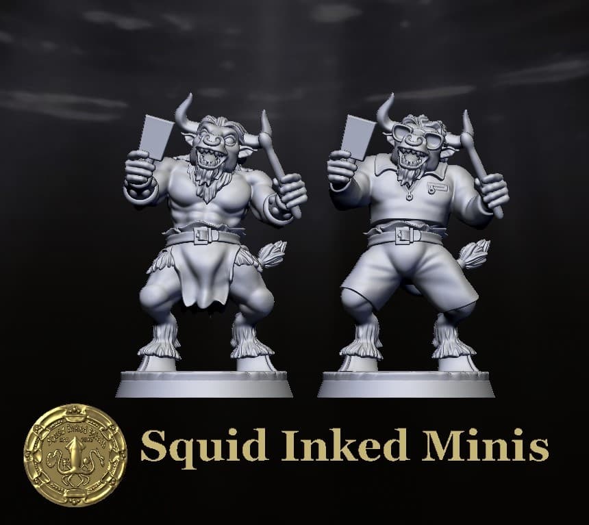 Gene Minotaur Bard on the Cowbell 3d model