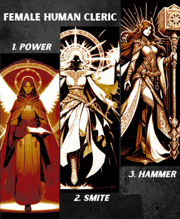 Human Cleric Bookmarks (Male & Female) 3d model
