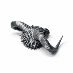 DRAGON SKELETON HEAD WITH HORNS / GOTHIC DECOR / HOMEDECOR / DECOR / SCULPTURE / ABSTRACT 3d model