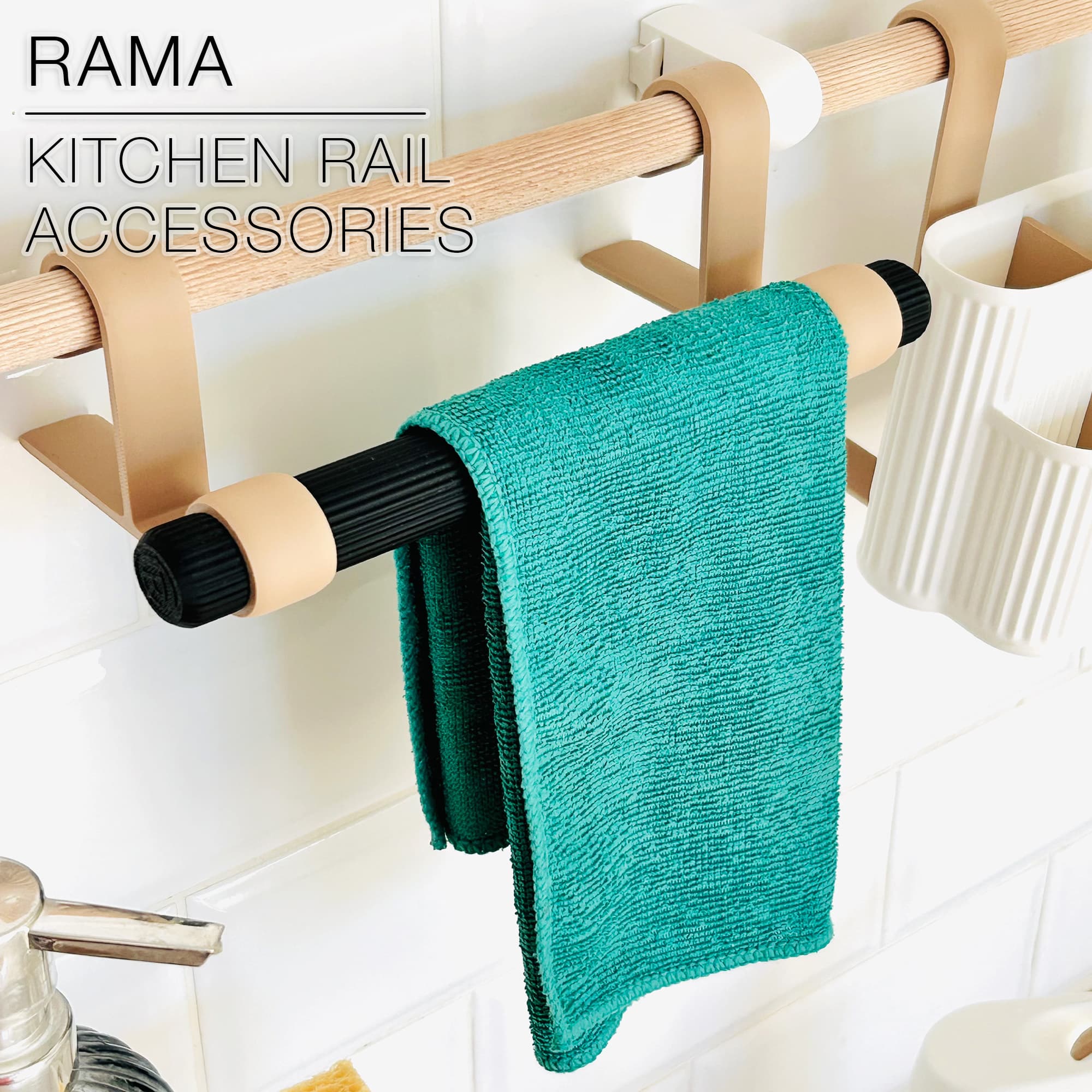 RAMA | Towel Hanger for kitchen rail 3d model
