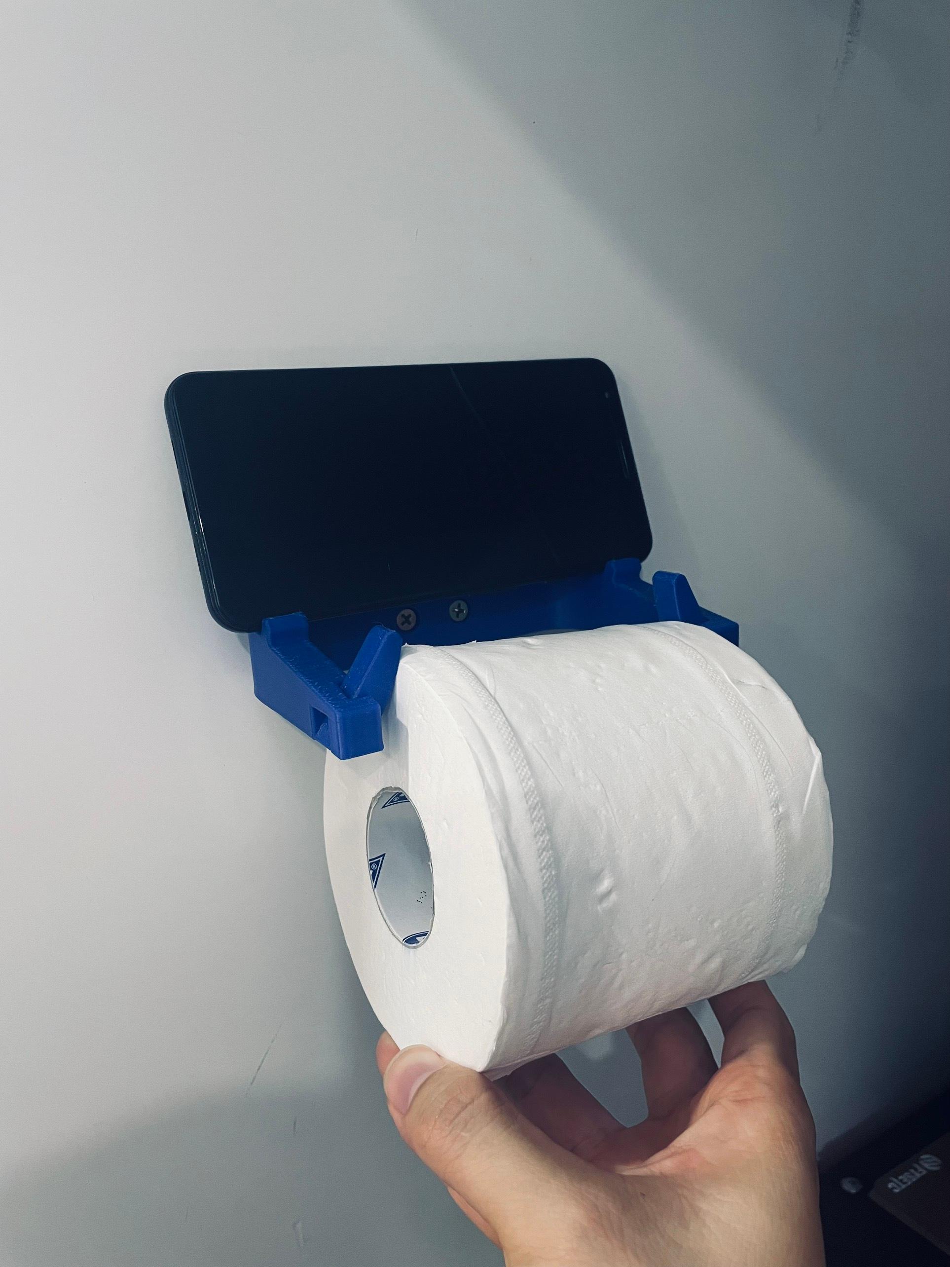 Quick Reload Toilet Roll Holder & Phone holder 3d model