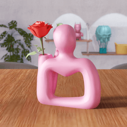 Abstract Human Vase - Modern Sculptural Flower Vase 3d model