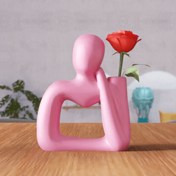 Abstract Human Vase - Modern Sculptural Flower Vase 3d model