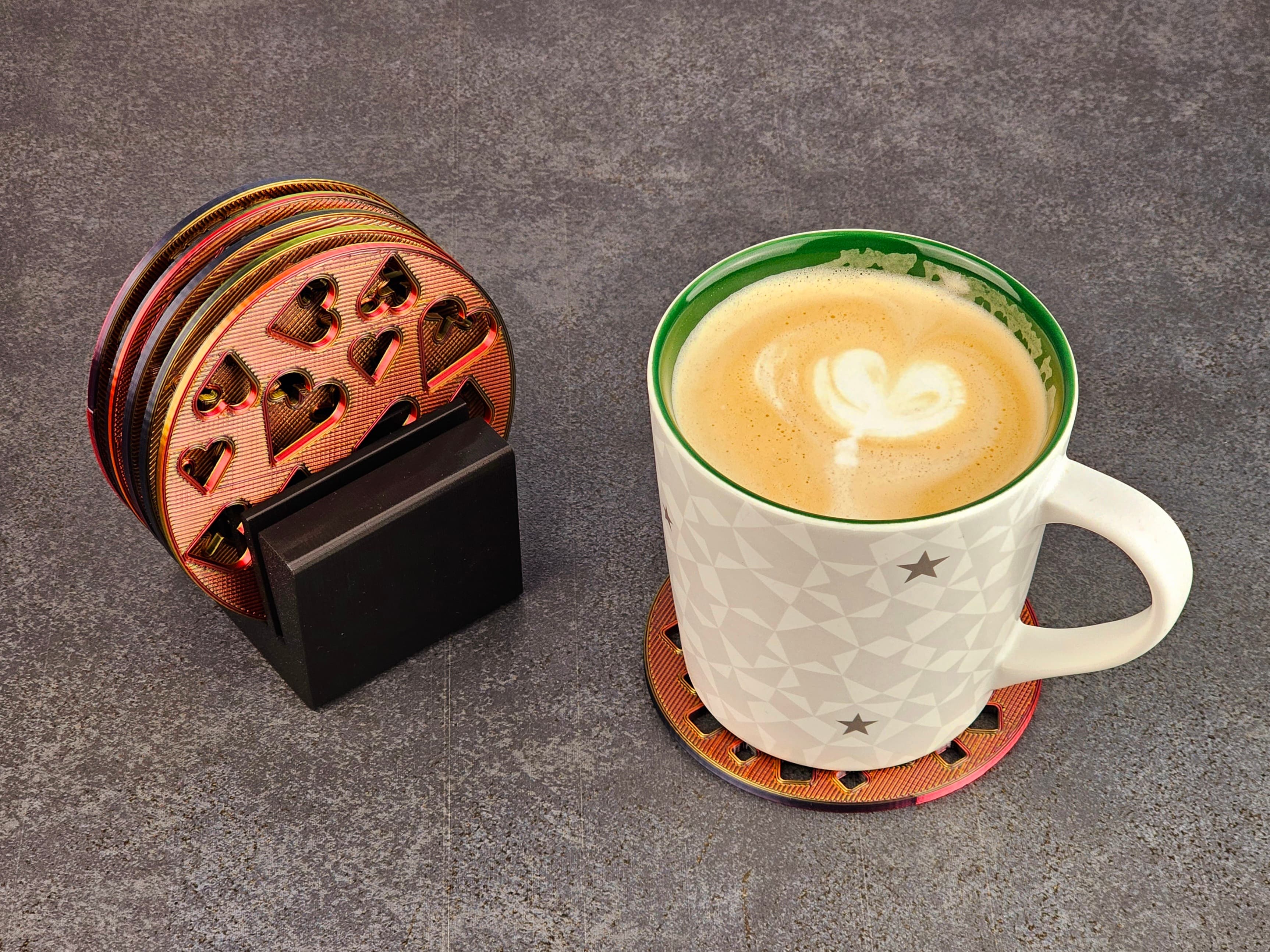Coaster Set with Rollstop Table Stand 3d model