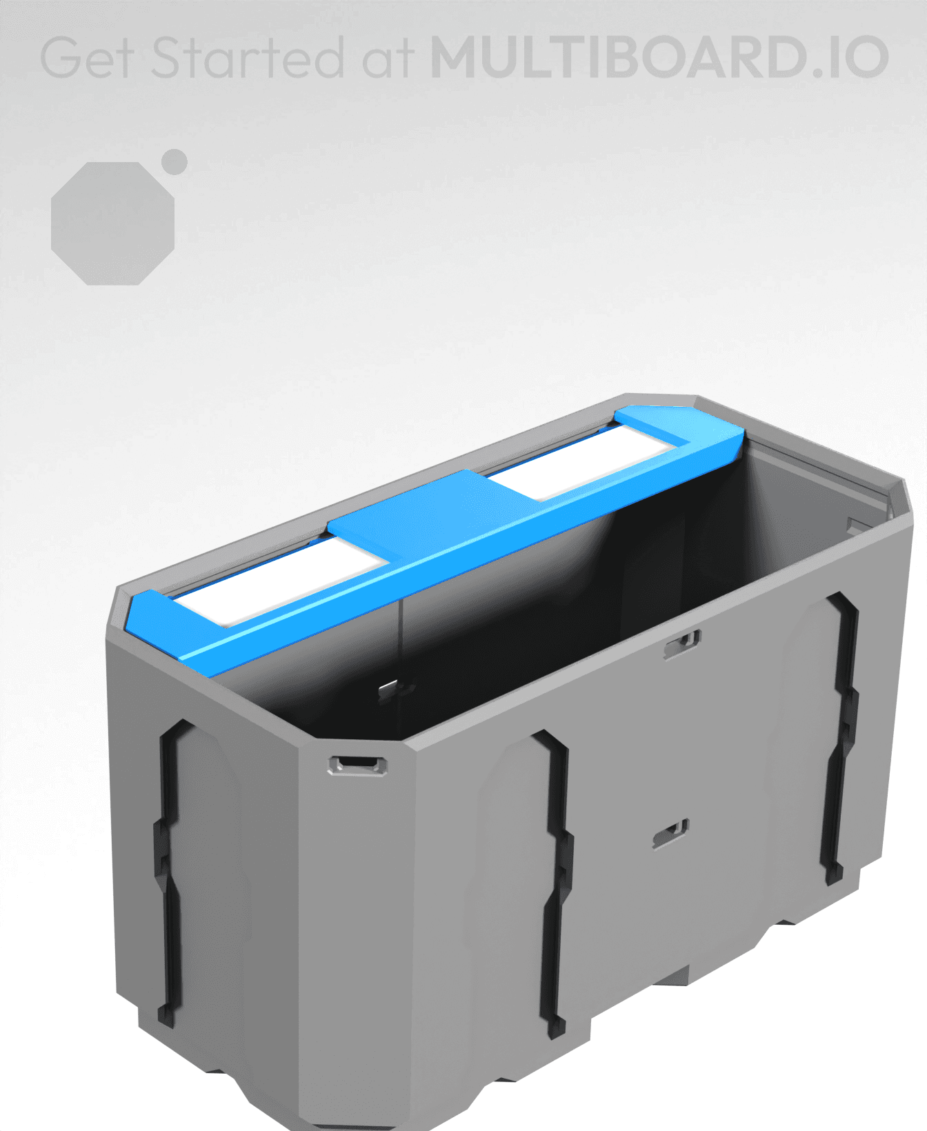 2 CU - Divided Label Holder - Multibin Shell 3d model