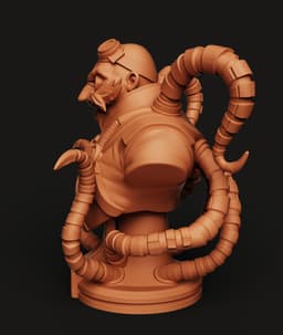 Evil Robot Doctor STL | Villain Bust 3D Print | Gamer Gift 3d model