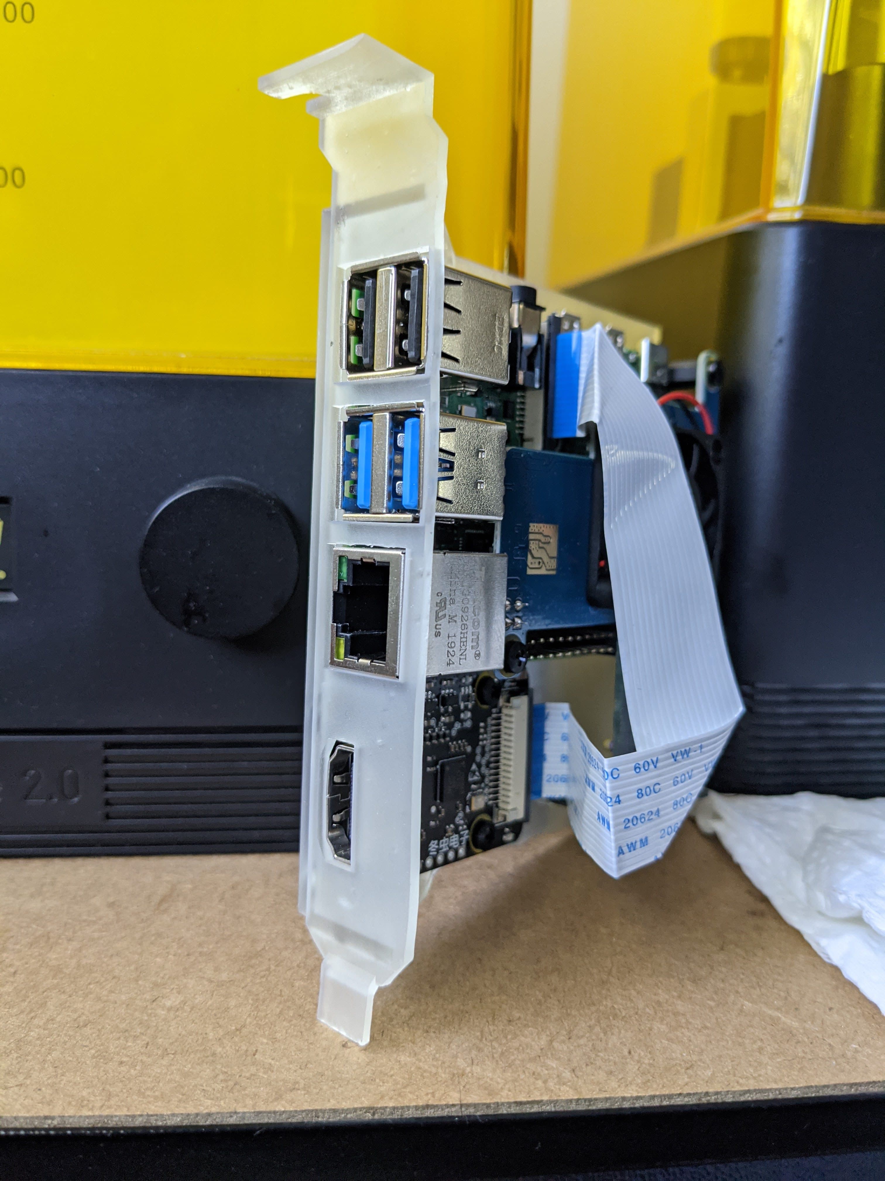 PiKVM PCI bracket - PiKVM installed with PoE - 3d model