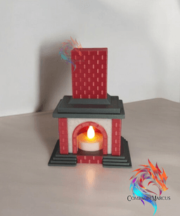Fireplace Tealight Candle / no supports / 3mf included 3d model