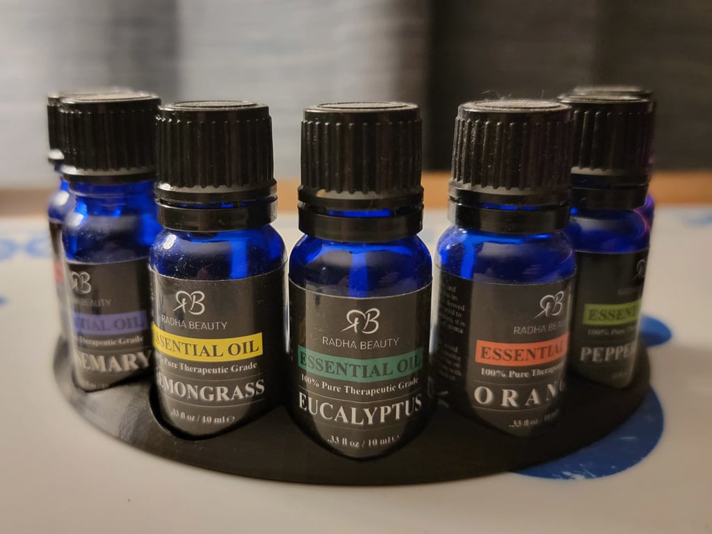 Essential Oil Holder for 10mL bottles 3d model