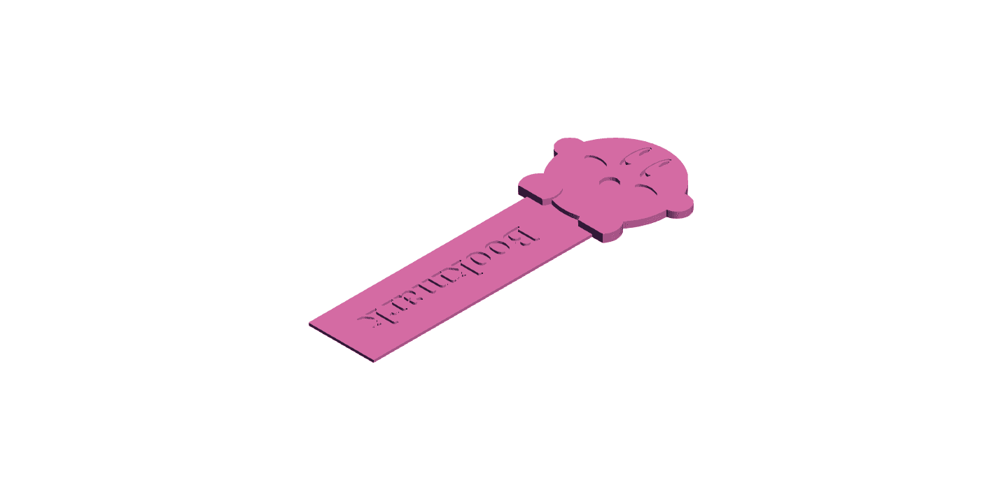 A Kirby Bookmark 3d model