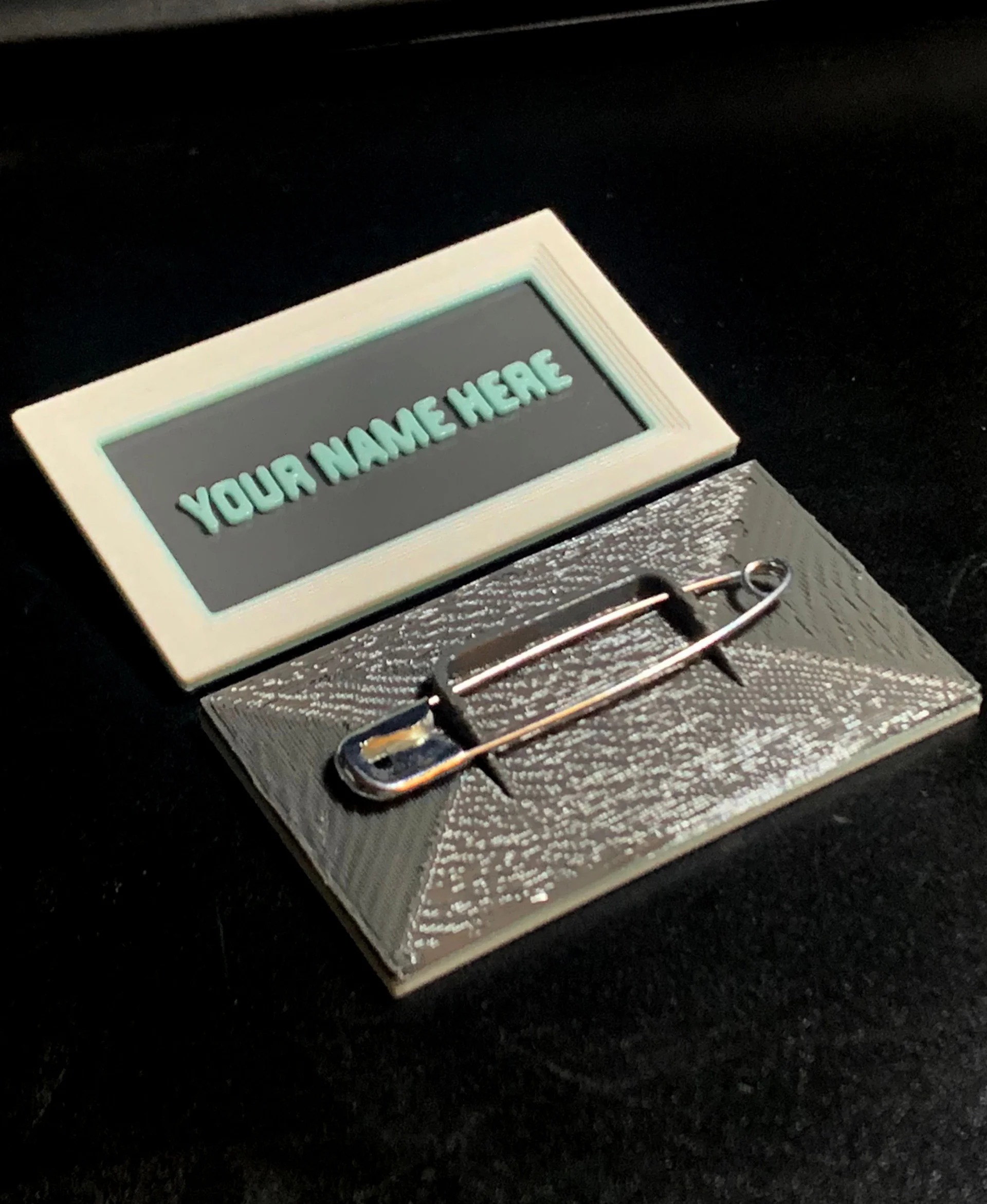 Customizable Name Badge 3d model